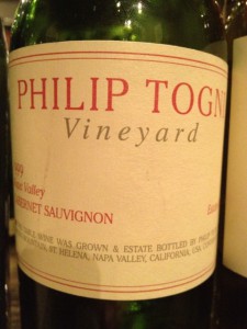 Philip Togni Vineyard Cabernet Sauvignon Napa Valley 1999