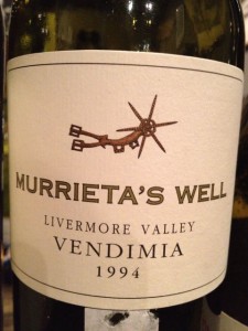 MURRIETA'S WELL Livermore Valley VENDIMIA 1994