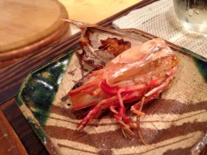 徳島産足赤海老の兜焼き