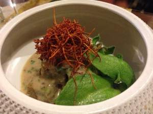 上海烤麩　濃厚焼き白子のソース
