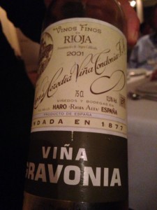 R.Lopez de Heredia Vina Tondonia 'Vina Gravonia' Rioja Crianza 2001