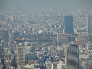 ハルカスから見る大阪城